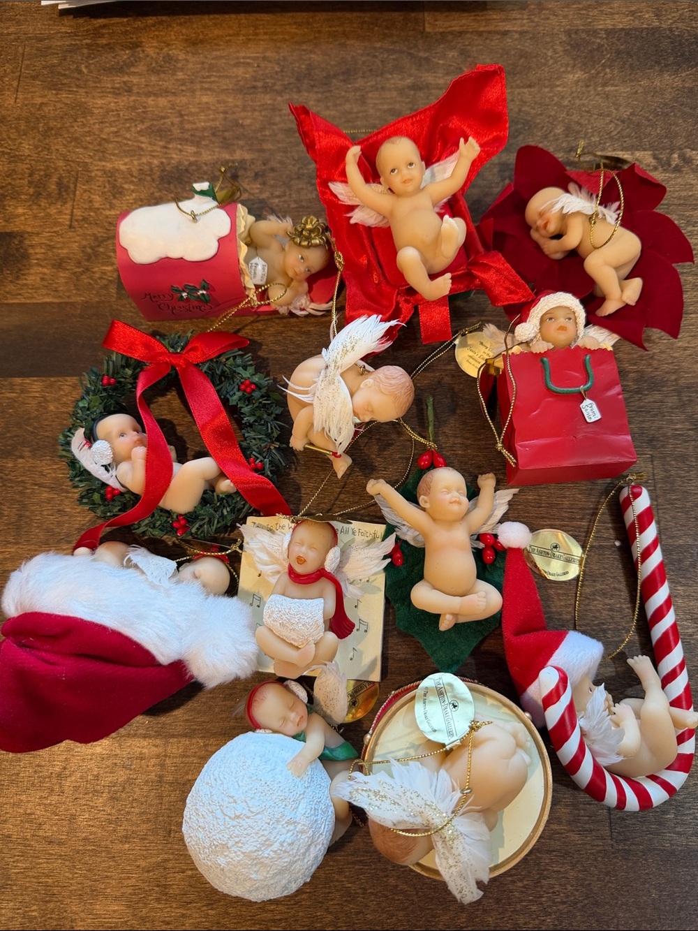 ashton drake Santa’s little angels galleries ornaments set of 12 NEW